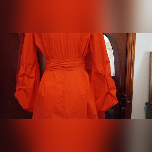 Vintage Style Scarlet Red Dress 🔥 ❤️ Unknown Designer - Picture 12 of 13